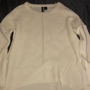 White knotted jumper
